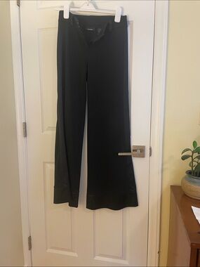 Express Black Wide-Leg Tuxedo Pants
